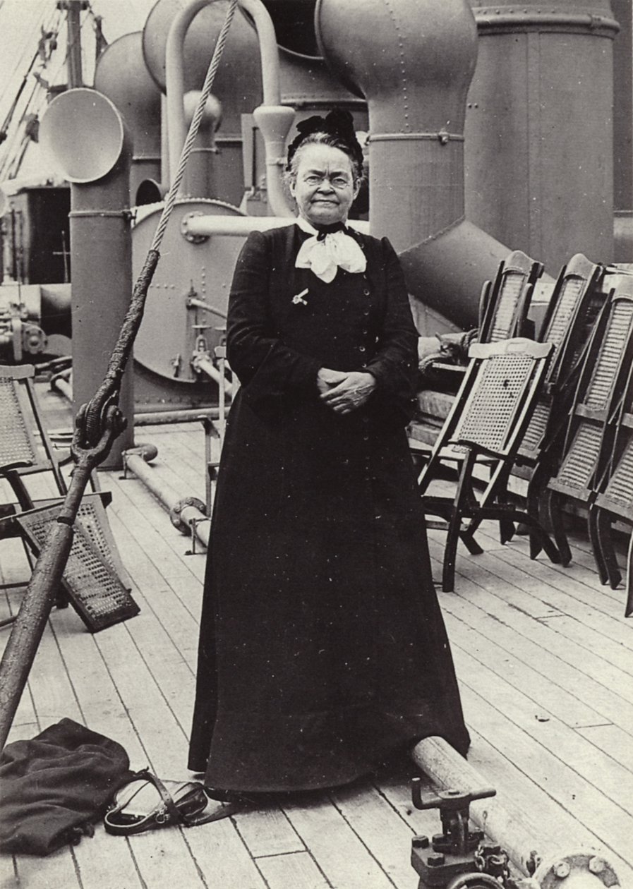Carrie Nation (1846-1911), Amerikaanse radicale campagnevoerster voor drankbestrijding, c1905 (z/w foto) door American Photographer