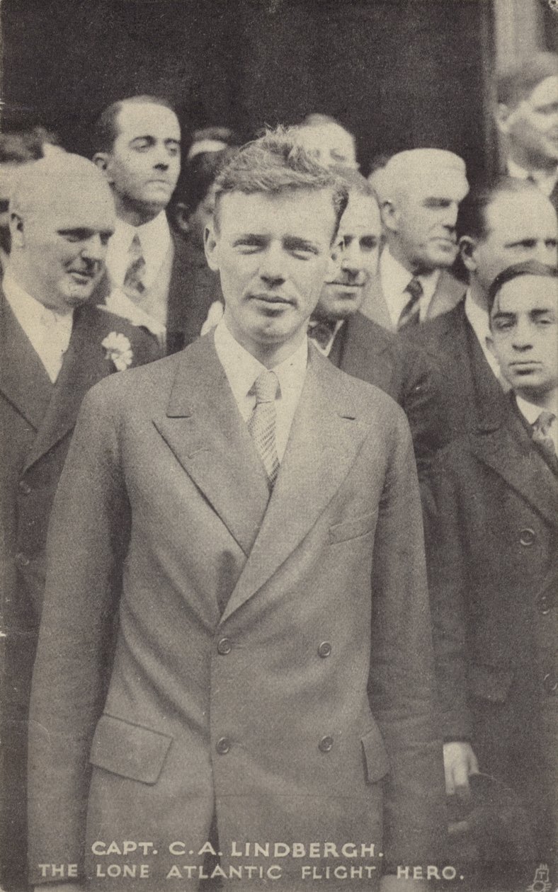 Charles Lindbergh, Amerikaanse vliegenier die de eerste trans-Atlantische solovlucht maakte door American Photographer