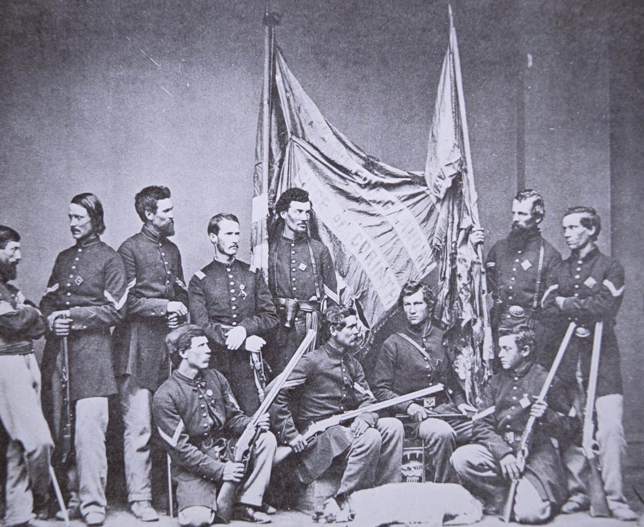 Kleurpartij van de 7e Illinois Infanterie door American Photographer