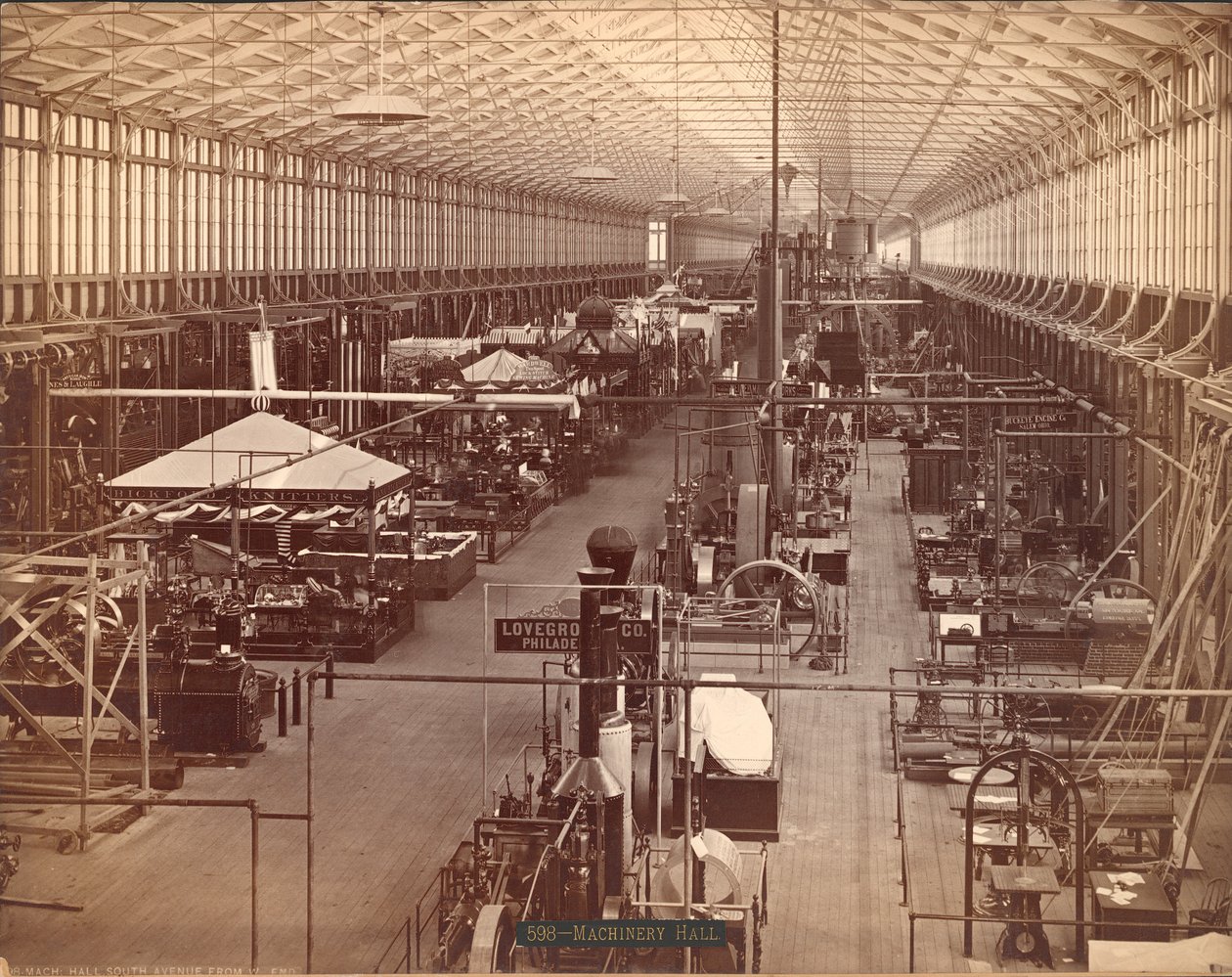 Machinery Hall, South Avenue, Philadelphia Centennial International Exhibition, 1876 door American Photographer
