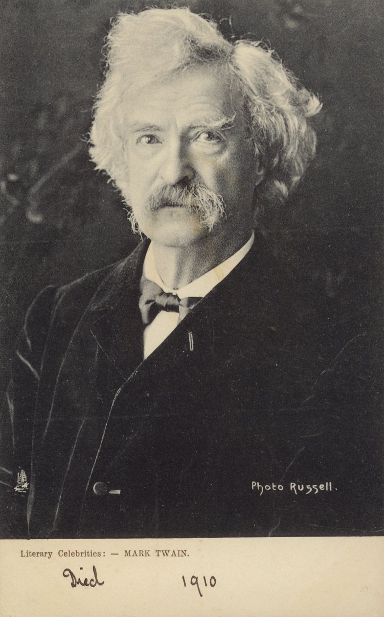 Mark Twain (1835-1910), Amerikaans schrijver (z/w foto) door American Photographer