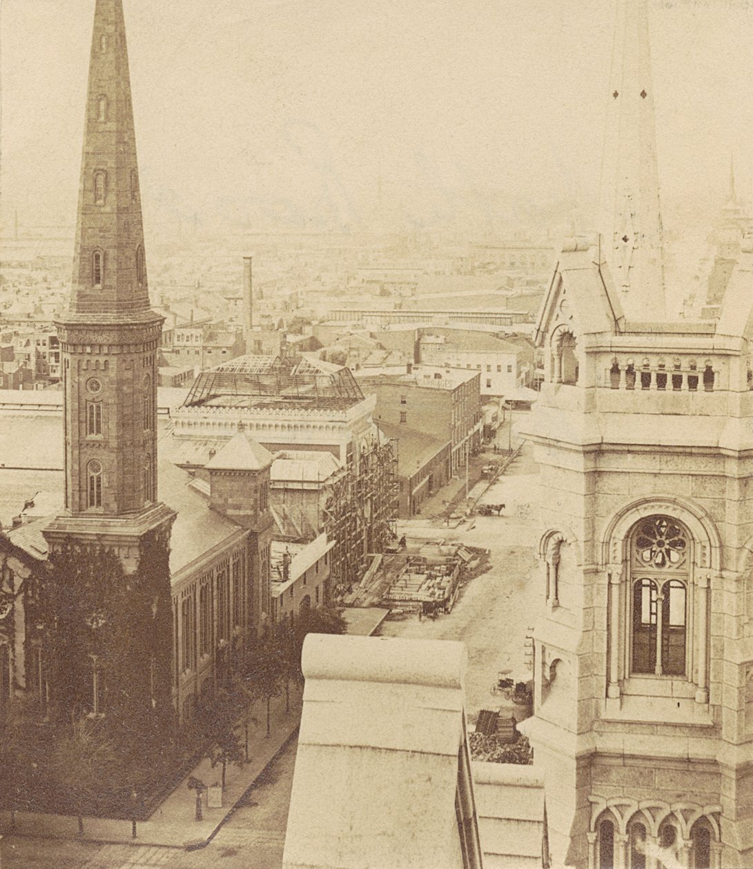North Broad Street vanaf het Stadhuis uit de 