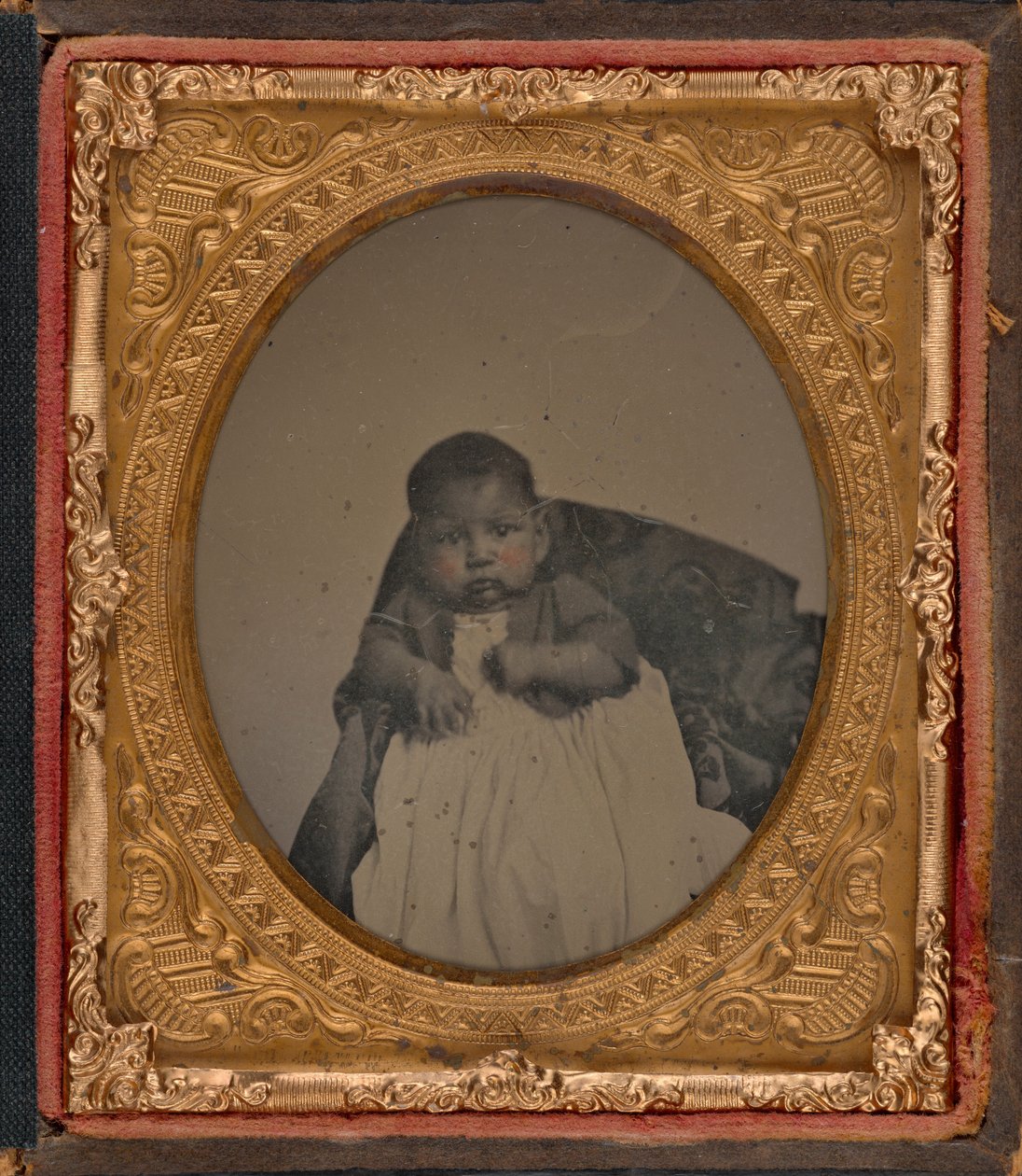 Portret van een baby,c. 1860 (foto) door American Photographer