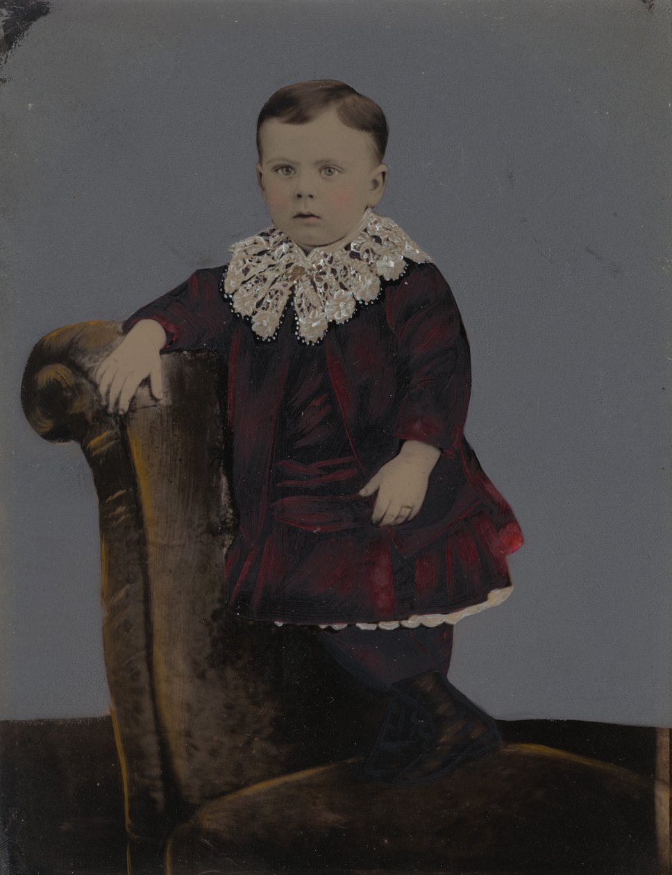 Portret van een jongen,jaren 1880 (foto) door American Photographer