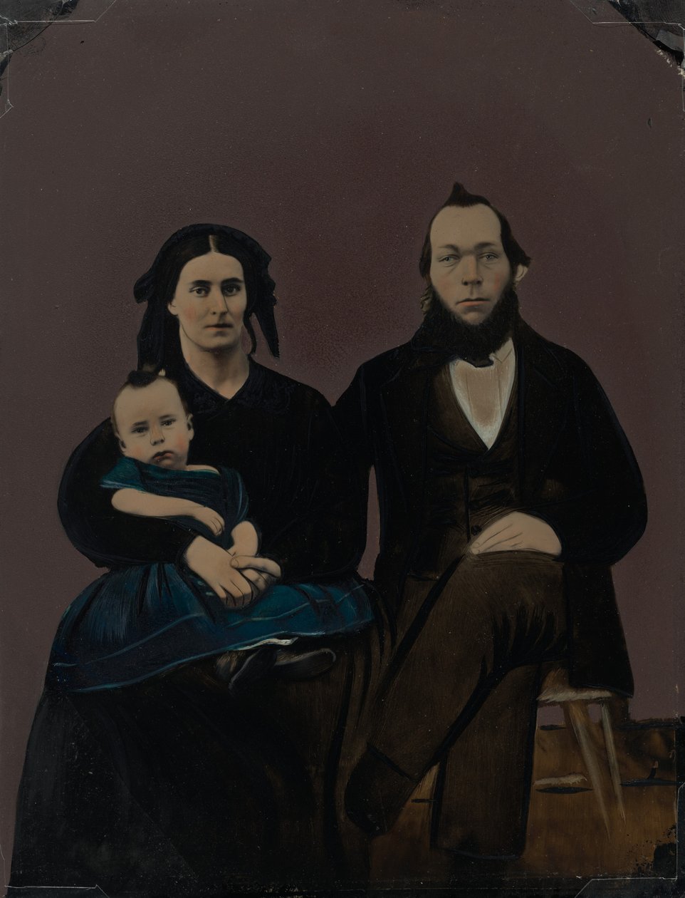 Portret van een gezin,jaren 1860 (foto) door American Photographer