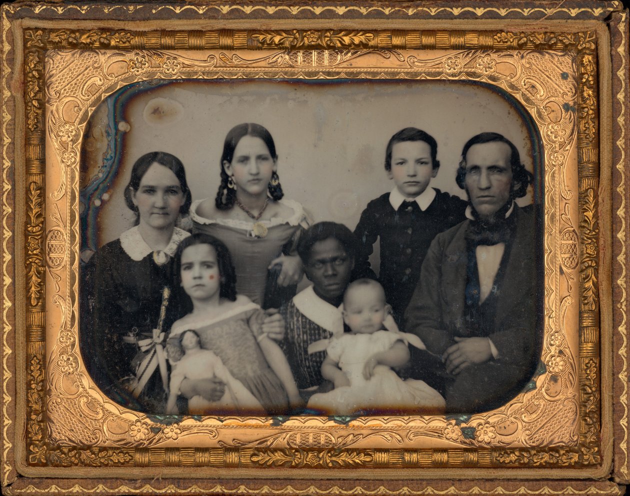 Portret van een gezin,jaren 1860 (foto) door American Photographer