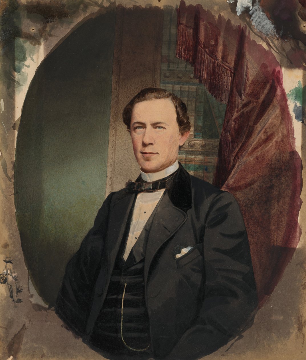 Portret van een man,jaren 1850 (foto) door American Photographer