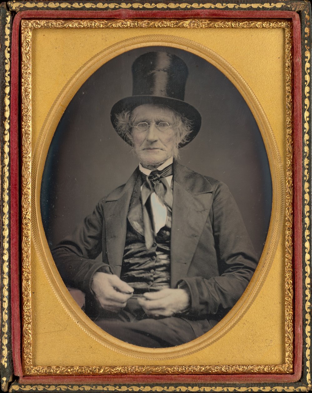 Portret van een man,c. 1850 (foto) door American Photographer