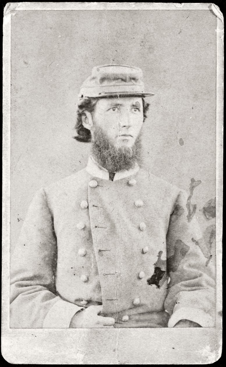Portret van een soldaat (z/w foto) door American Photographer