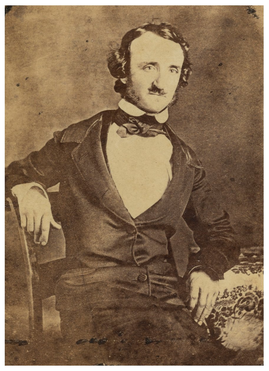Zittend portret van Edgar Allan Poe. 1876 (Daguerreotype) door American Photographer