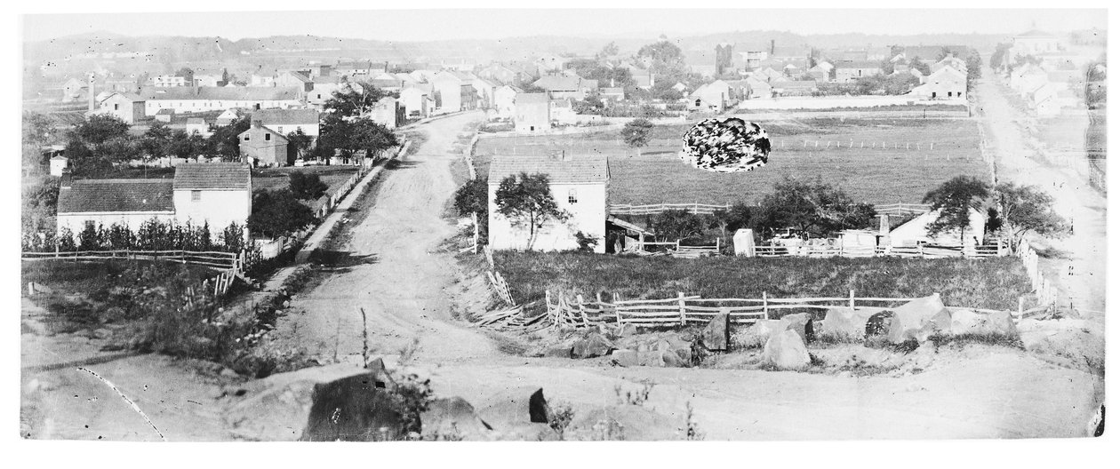Uitzicht op Gettysburg (zwart-wit foto) door American Photographer