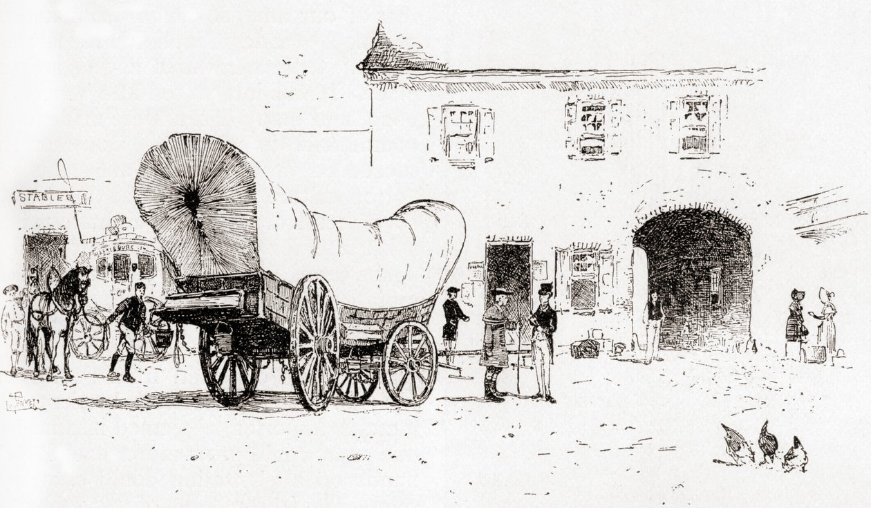Een Conestoga-wagen in de Bull
