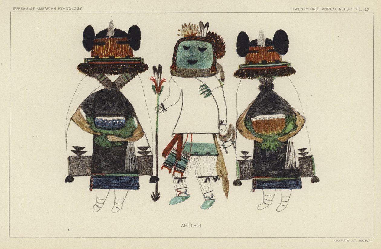 Ahulani (kleurenlitho) door American School
