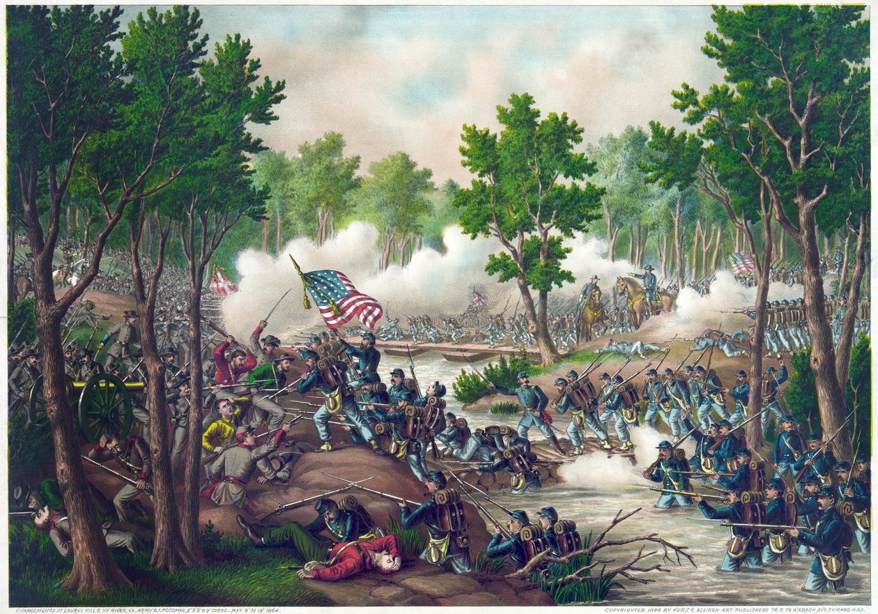 Amerikaanse Burgeroorlog (1861-1865): slag bij Spotsylvania Court House 9-12 mei door American School