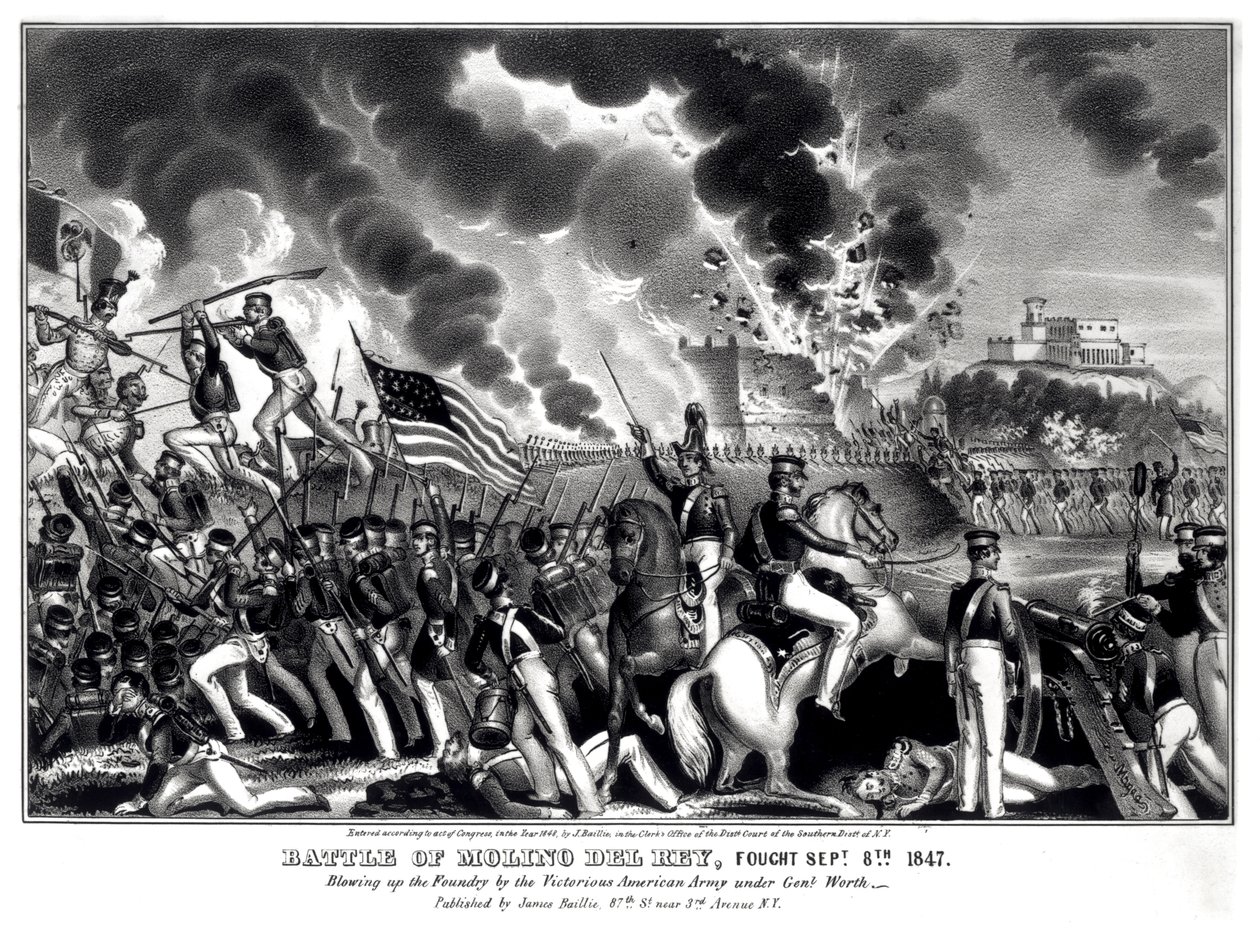 Slag bij Molino del Rey, gevochten op 8 september 1847, uitgegeven door James Baillie, 1848 door American School
