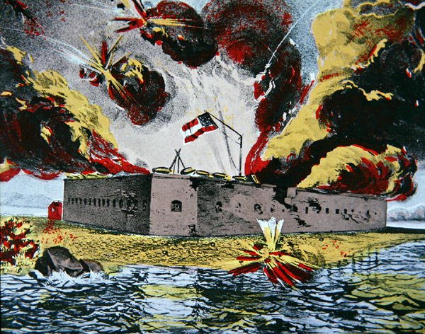 Bombardement van Fort Pulaski, Cockspur Island, Georgia door American School