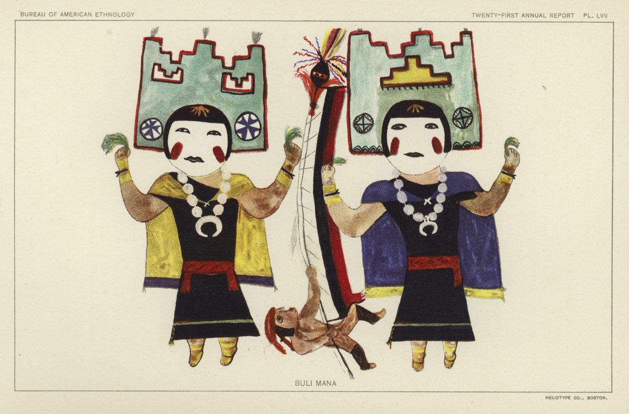 Buli Mana (kleurenlitho) door American School