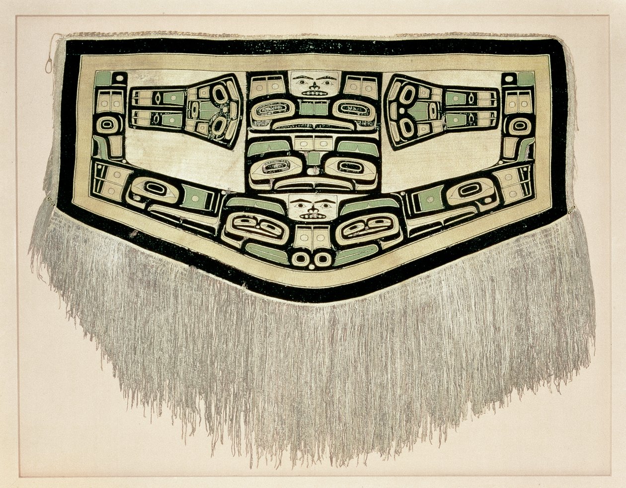 Chilkat deken, vóór 1832 (berggeitenwol en gele cederbast) door American School