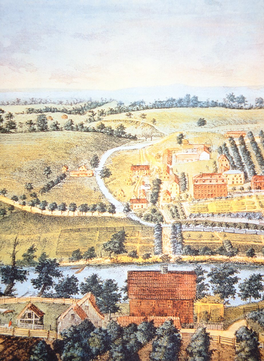 Gecultiveerd landbouwgebied van Pennsylvania in 1750 door American School