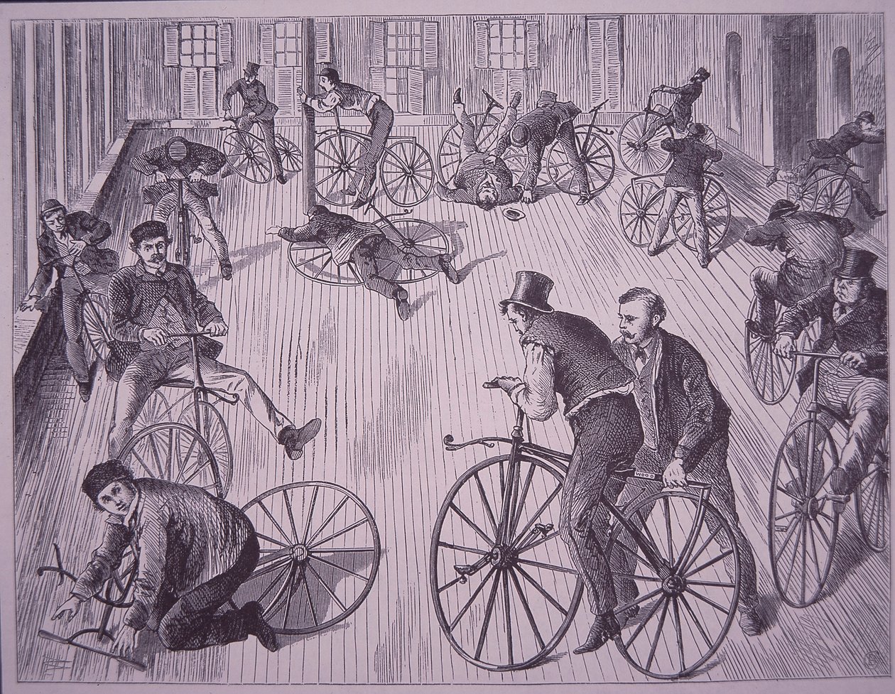 Fietsschool (velocipede), New York, VS door American School