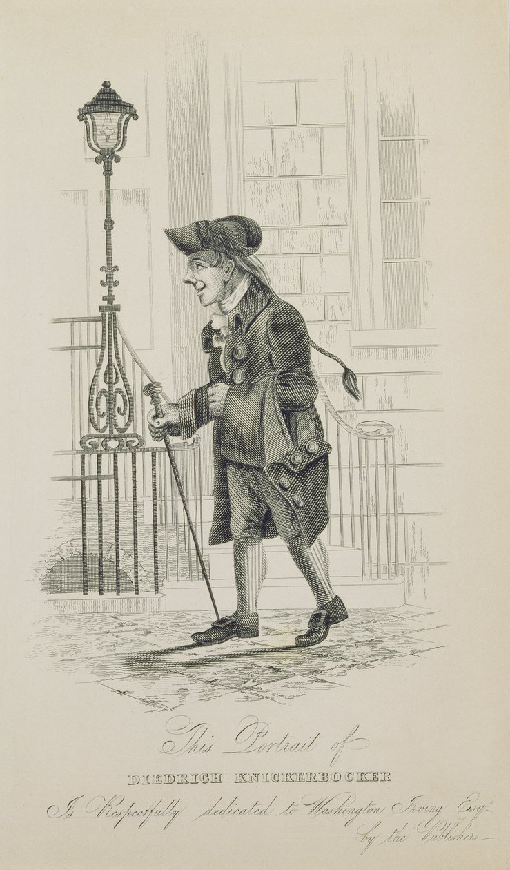 Diedrich Knickerbocker, opgedragen aan Washington Irving (1783-1859) door American School