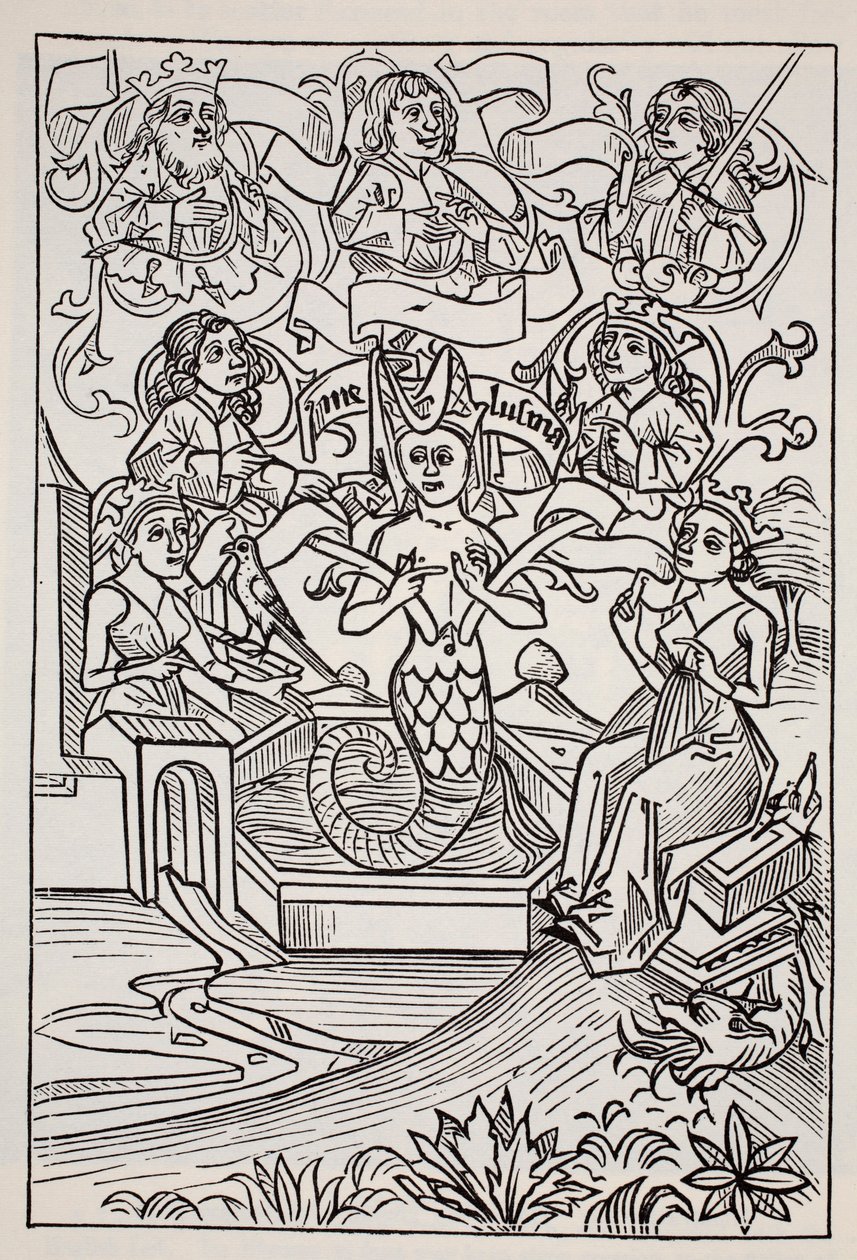 Fay Melusine, uit The World Guide to Gnomes, Fairies, Elves and Other Little People door Thomas Keightley (1789-1872) gepubliceerd 1880 door American School