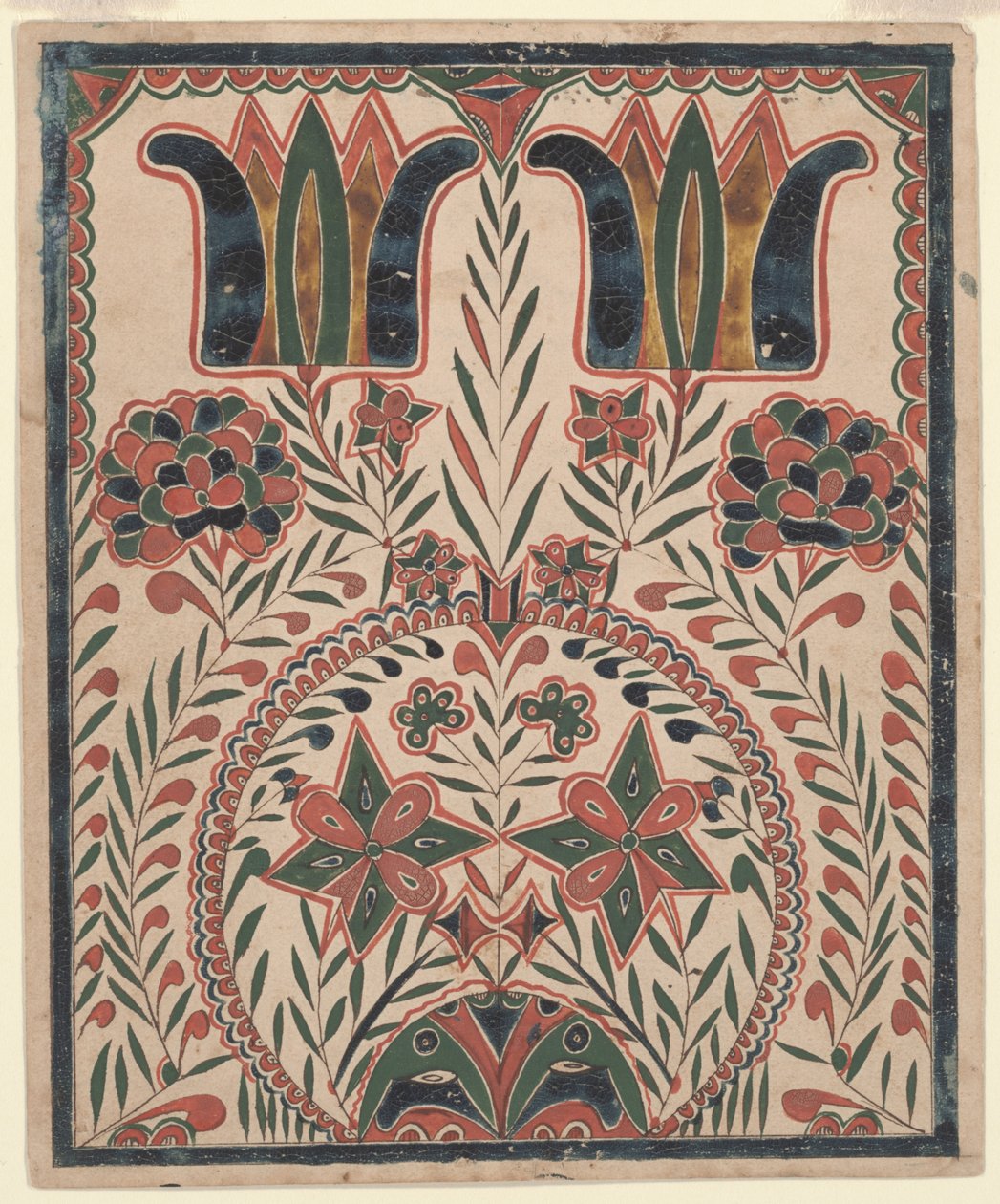 Fraktur schilderij door American School