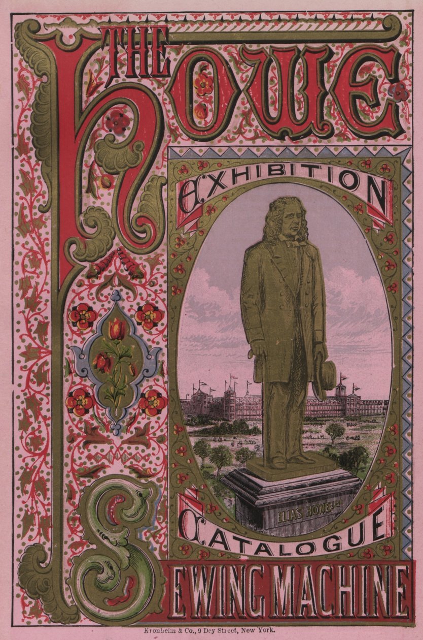 Voorkant van de Howe Sewing Machine Exhibition Catalogue, 1876 door American School