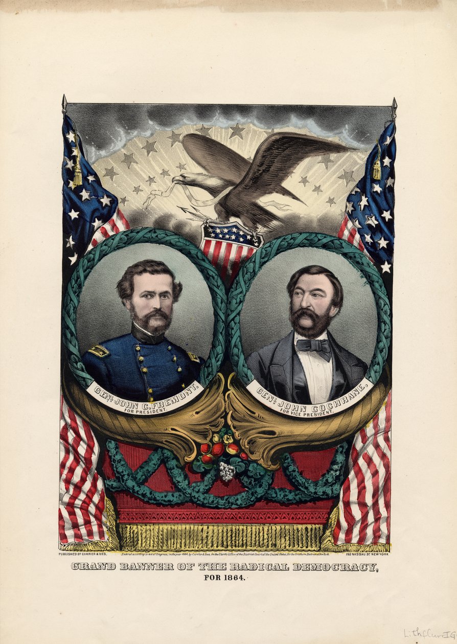 Grote banier van de radicale democratie, voor 1864 door American School