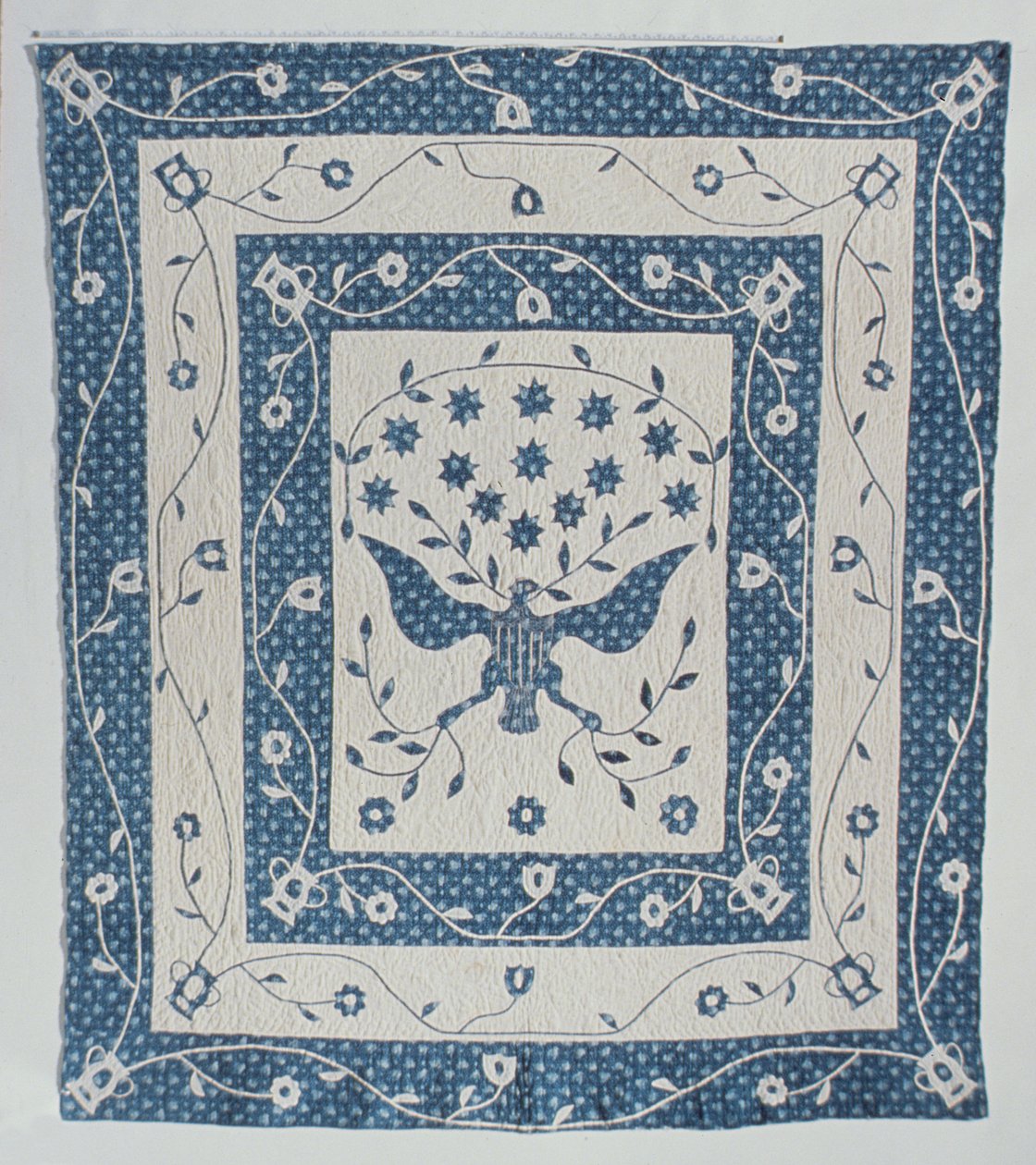 Grote zegel van de Verenigde Staten quilt door Susan Strong, Maryland of Ohio, ca. 1830 door American School