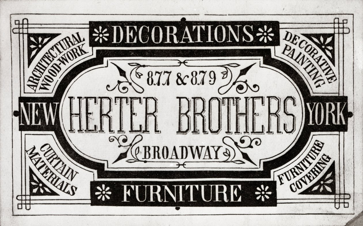 Herter Brothers, Decoraties, Meubels, 877 & 879 Broadway, New York door American School