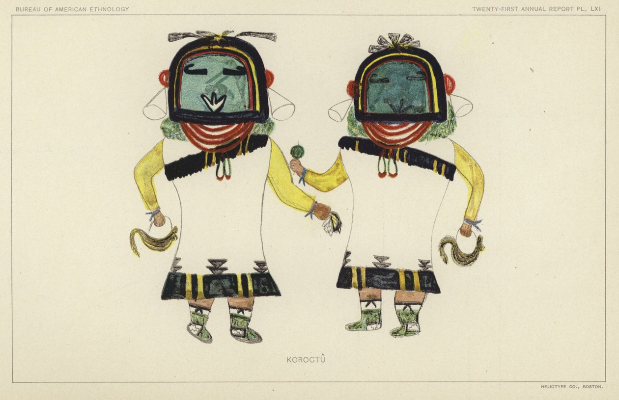 Koroctu (kleurenlitho) door American School