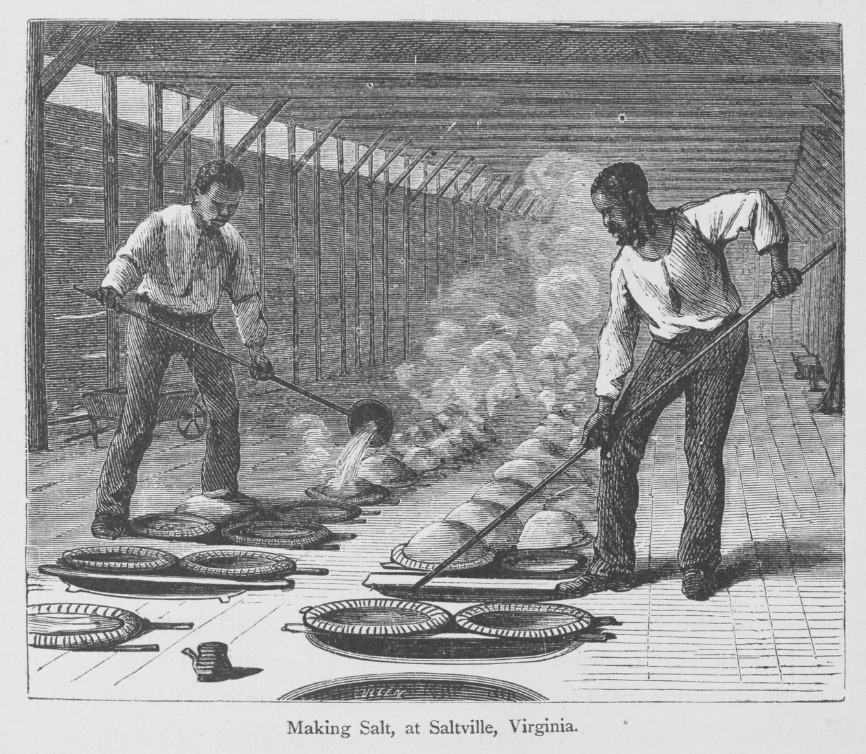 Zout maken in Slatville, Virginia, uit 