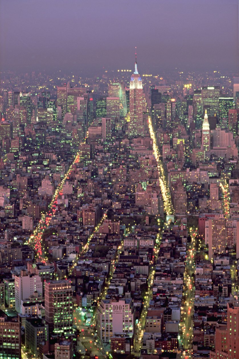 Manhattan bij Nacht door American School