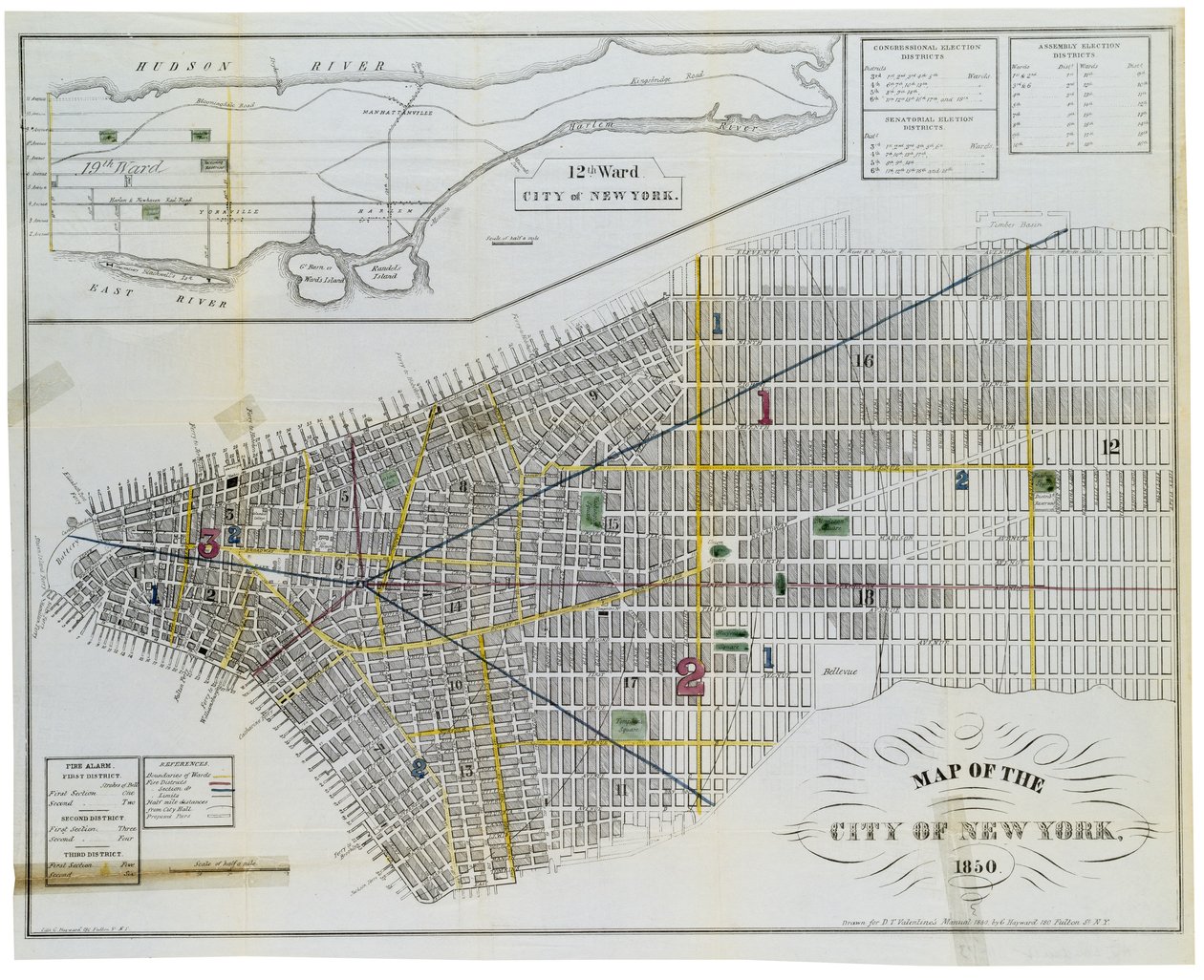 Kaart van de Stad New York door American School