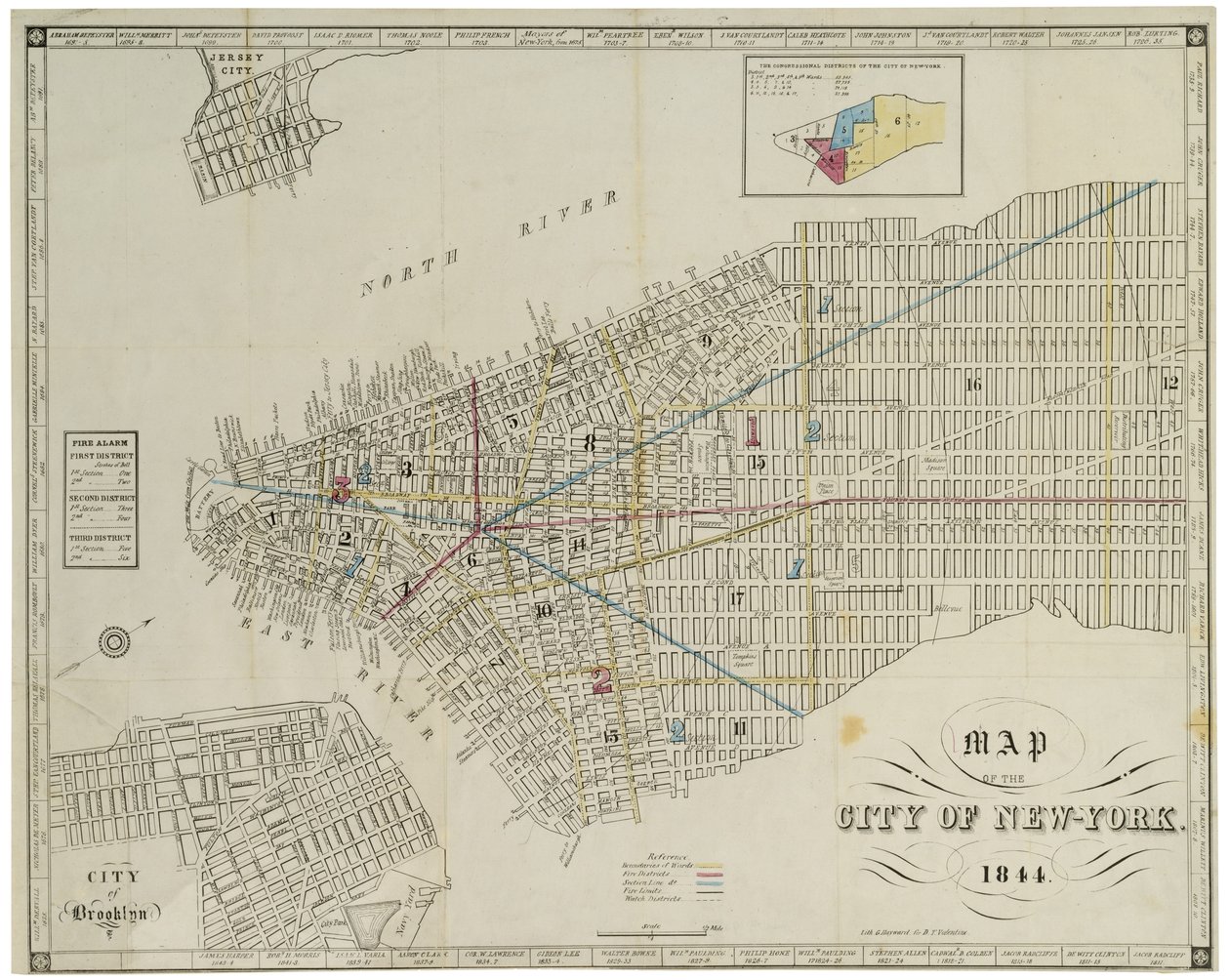 Kaart van de stad New York door American School