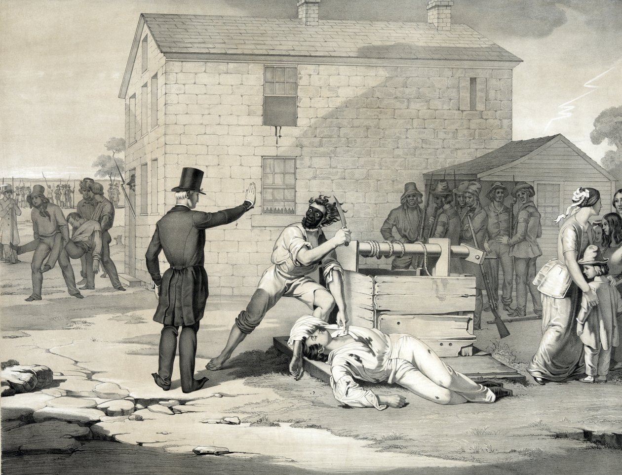 Martelaarschap van Joseph en Hyrum Smith in de gevangenis van Carthage, 27 juni 1844 door American School