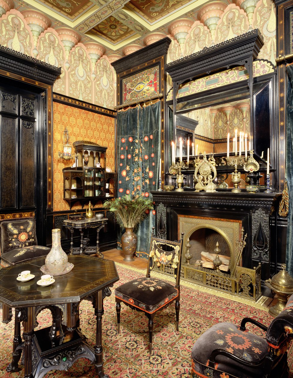 Moorse Rookkamer, Het John D Rockefeller Huis, c.1864-81 door American School