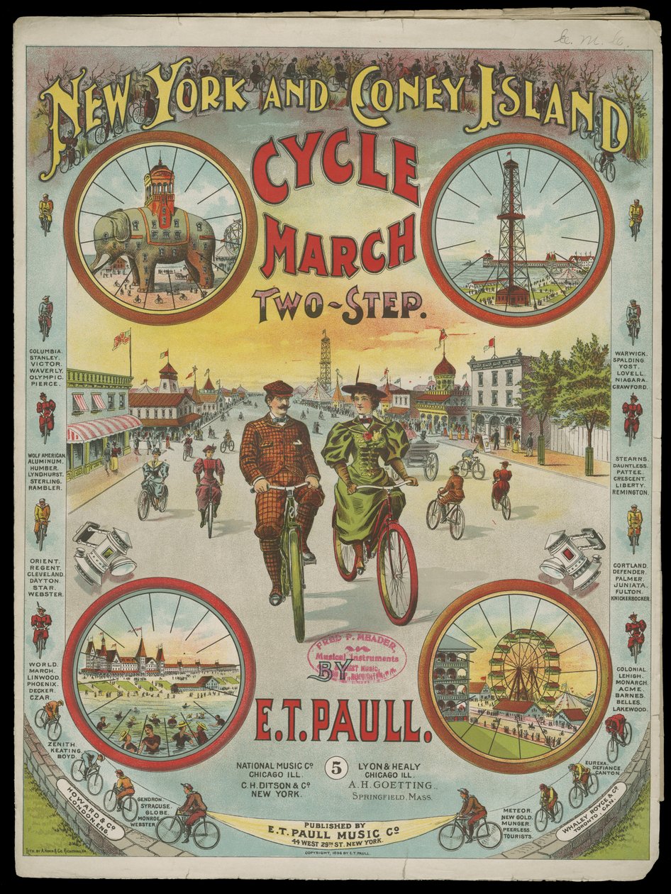 New York en Coney Island Cycle March door American School
