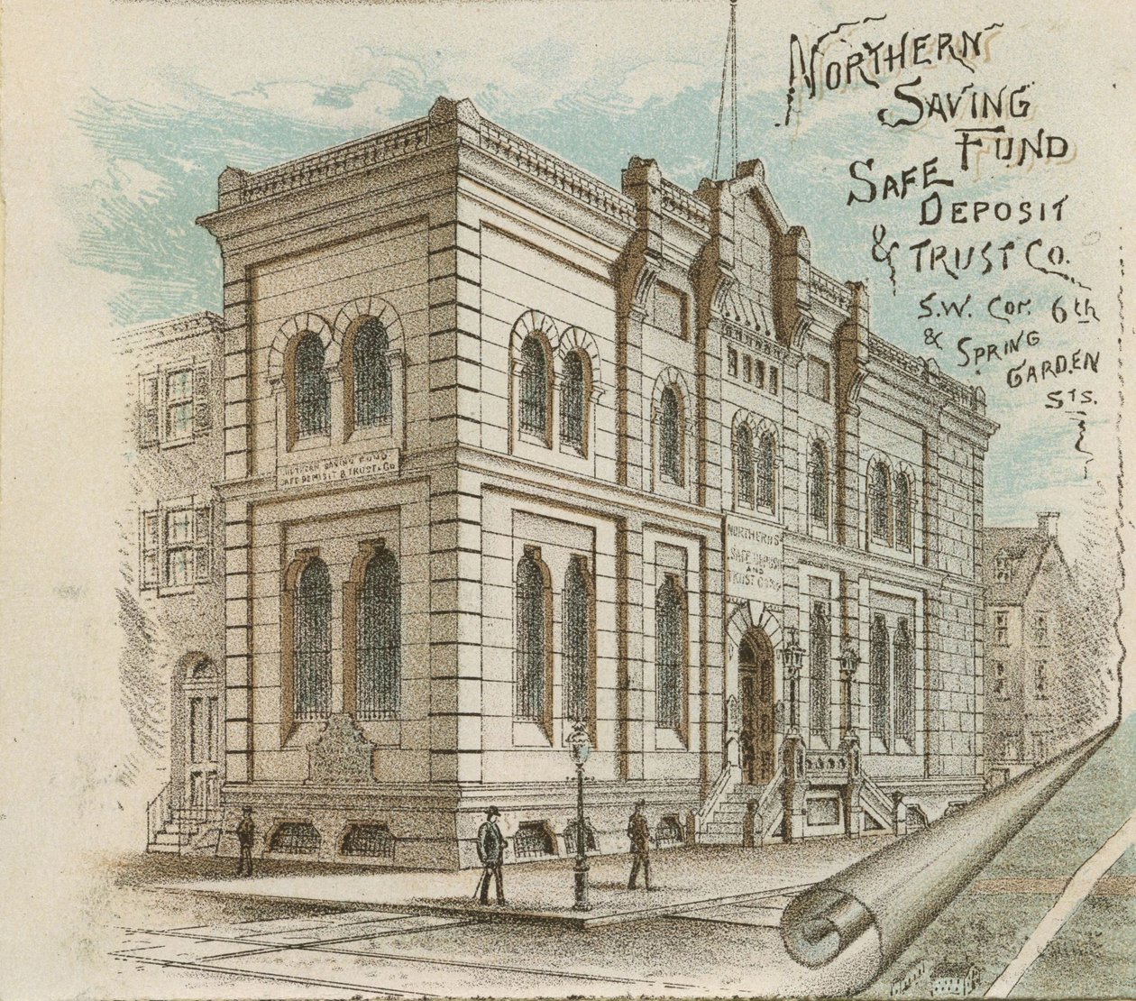 Northern Saving Fund Safe Deposit & Trust Co., 1885-86 door American School