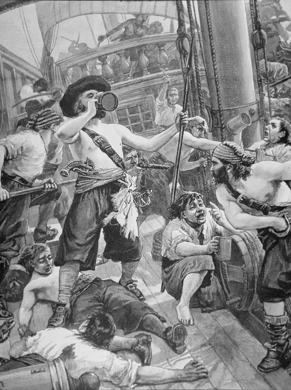 Piraten kapen een schip door American School