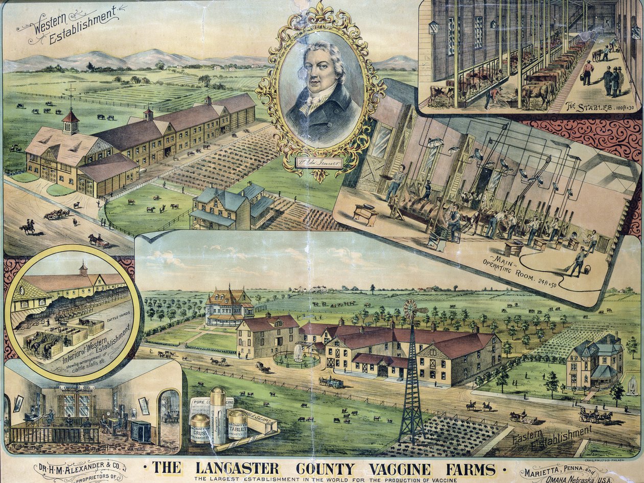 Plan van de Lancaster County Vaccine Farms, Nebraska door American School