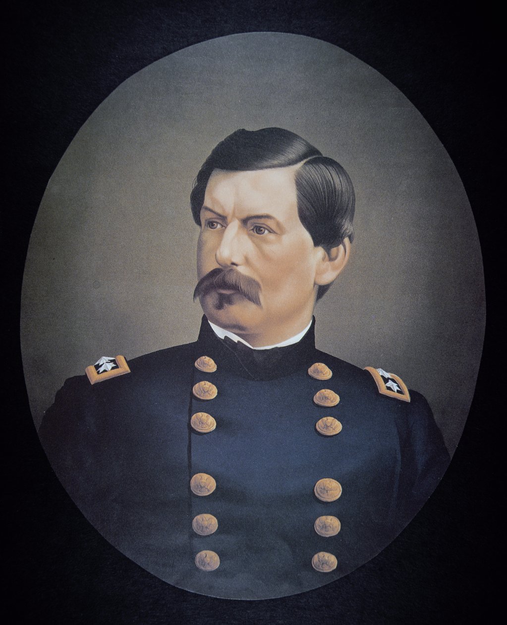 Portret van generaal George B. McClellan door American School