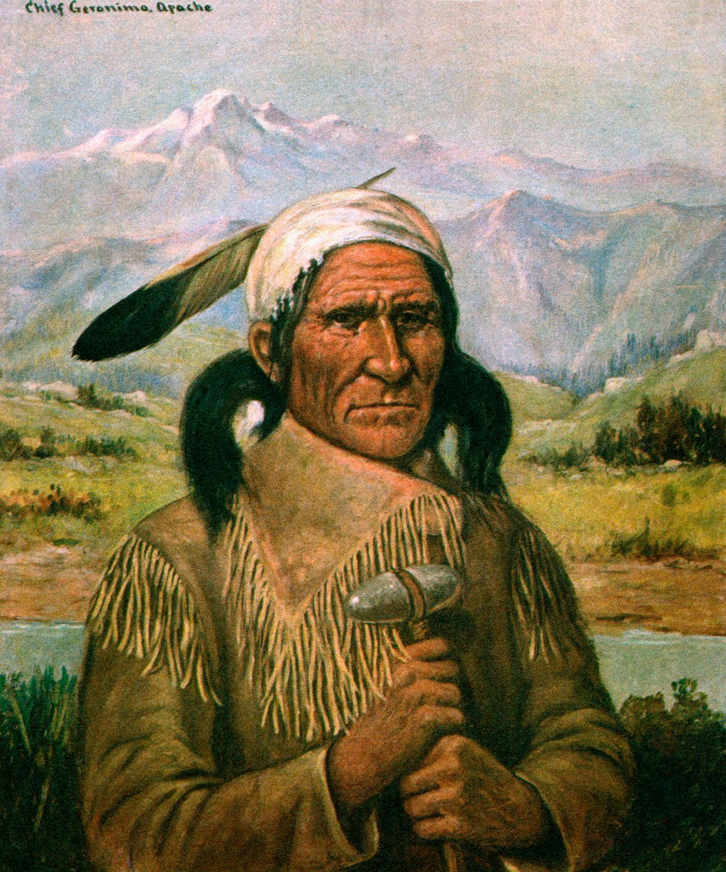 Portret van Geronimo door American School