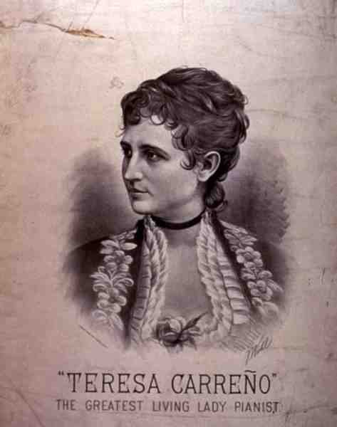 Portret van Maria Teresa Carreno (1853-1917) door American School
