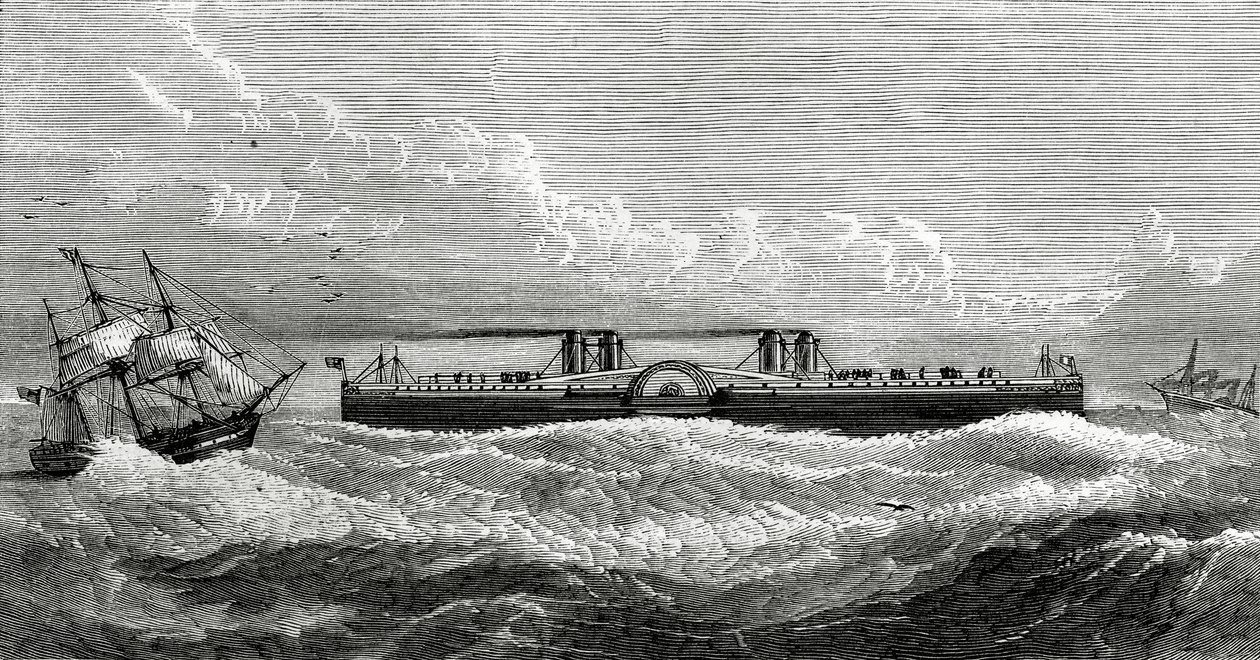 Voorgestelde Veerboot tussen Dover en Calais, illustratie uit Appletons Journal, 4 mei 1872 door American School