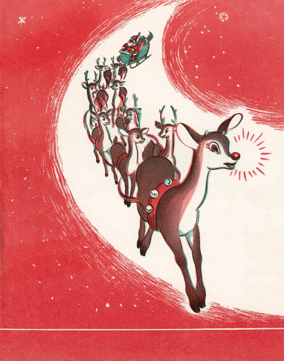 Rudolph het Roodneuzige Rendier leidt de Slee van de Kerstman door American School