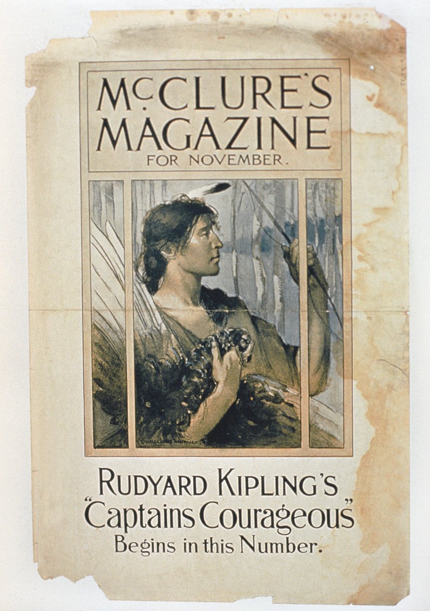 Rudyard Kiplings Captain Courageous in de november-editie van Mcclures magazine door American School