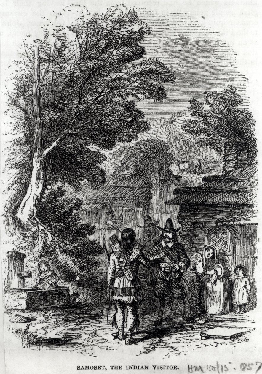 Samoset, de Indiase bezoeker, uit 