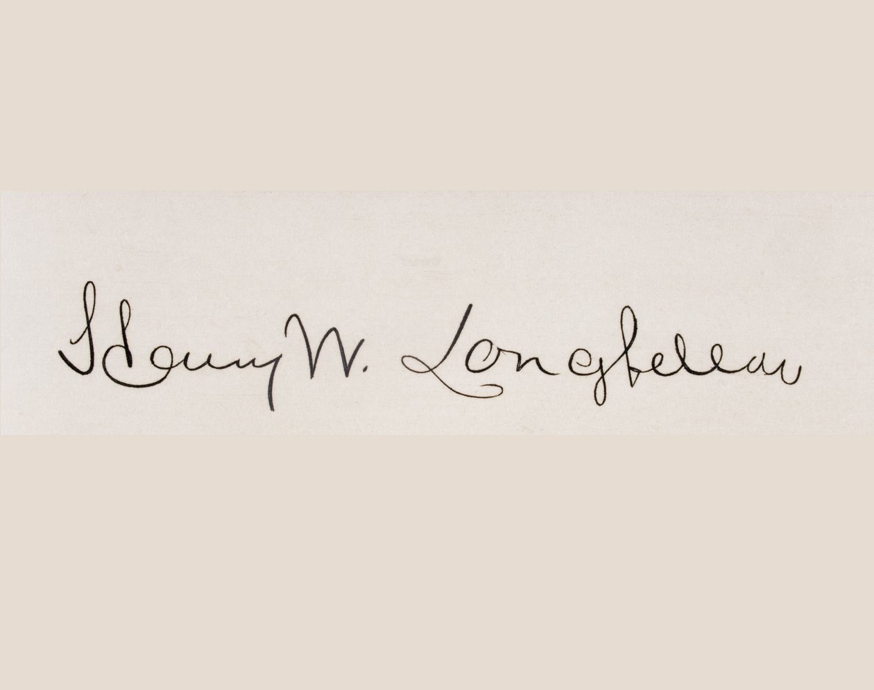 Handtekening van Henry Wadsworth Longfellow door American School